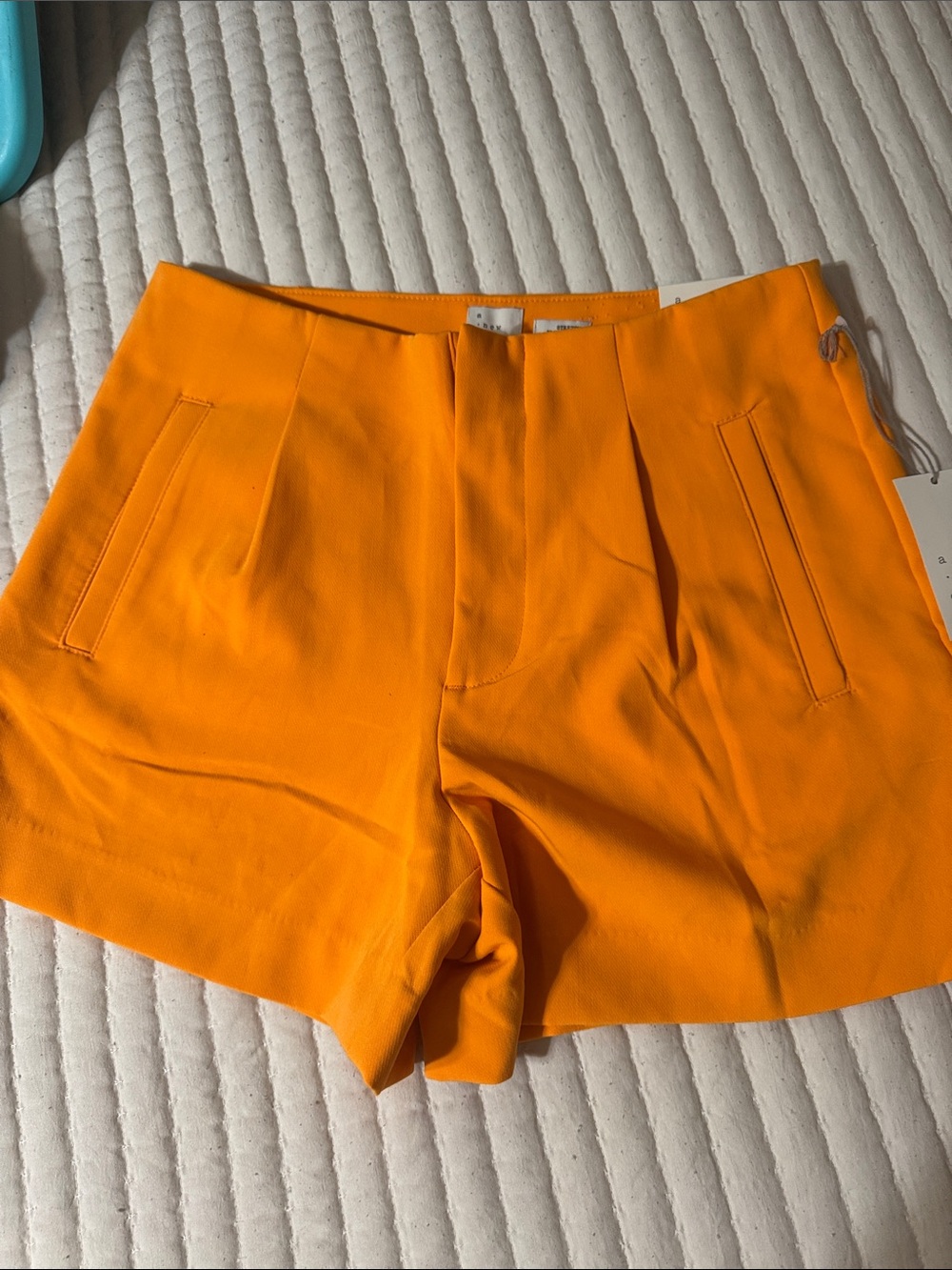 a new day High-Waist Tailored Shorts in Bright Orange